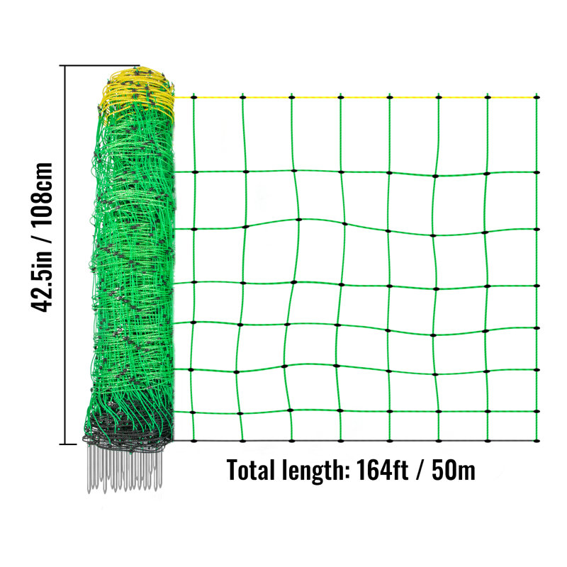 Static Electric Fence, H 42,5 po x l 68 po x P 0,5 po