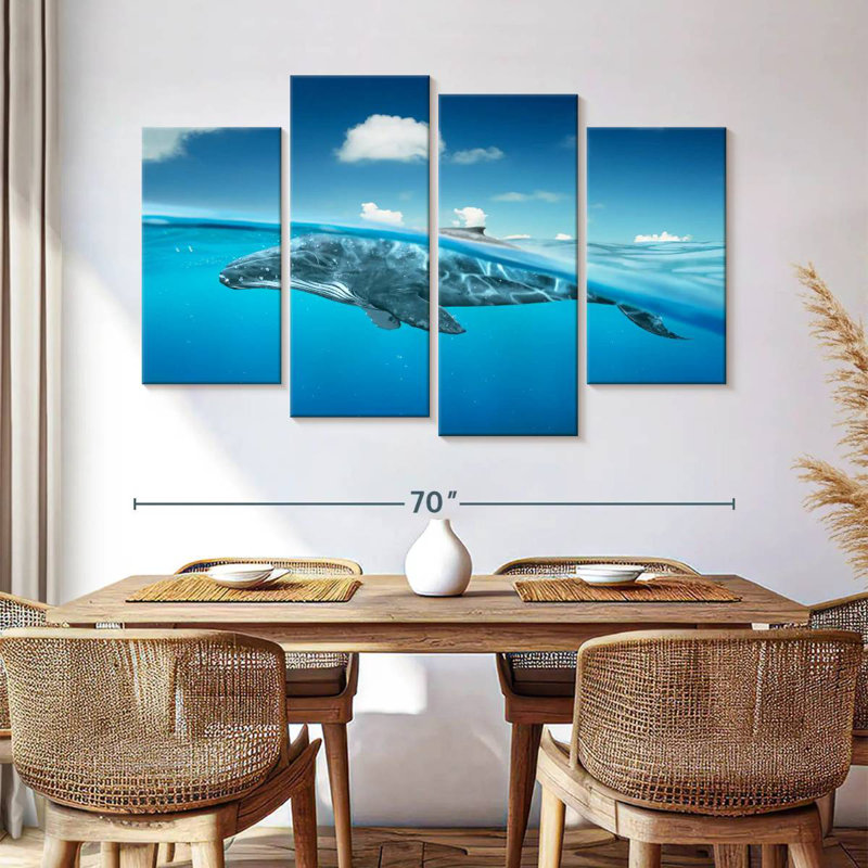 Brampt Whale Below The Surface, 42" H x 68" W