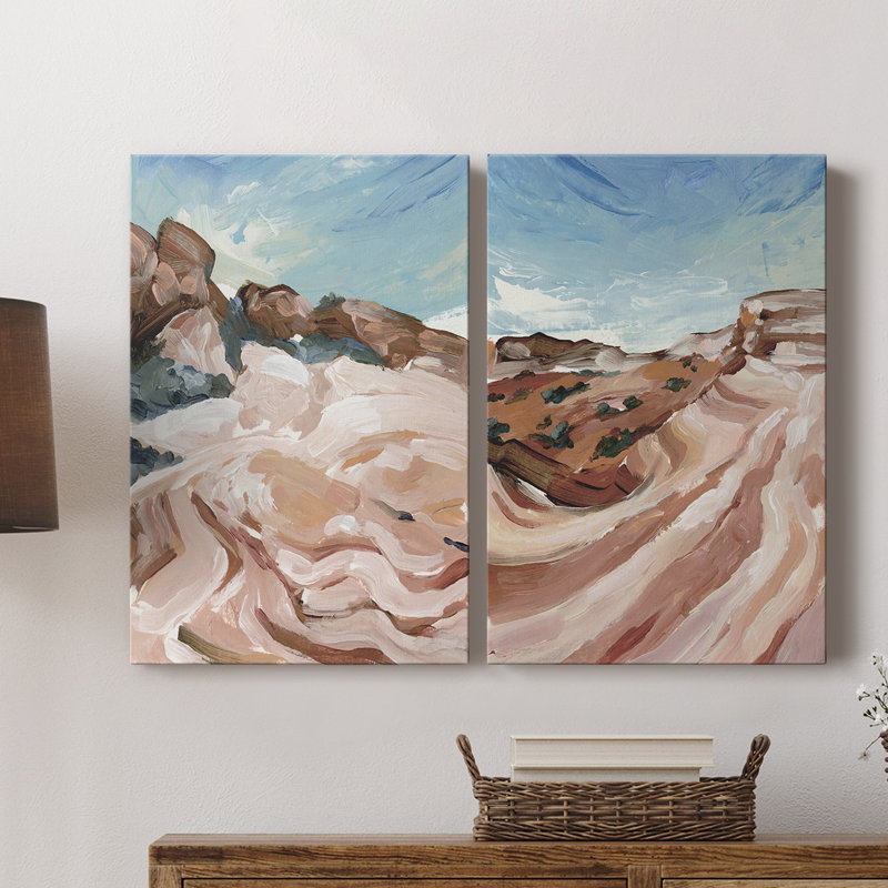 Impasto Plateau I - Toile tendue avec châssis de qualité supérieure - Prêt à accrocher, H 18 po x l 24 po