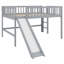 Lit mezzanine bas avec échelle et toboggan-1175775297