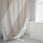 Rideau de douche avec tapis de bain-213637554