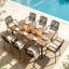 Ensemble repas pour terrasse pour 8 personnes de L 77,95 po avec 8 chaises en rotin-132143447-132143450