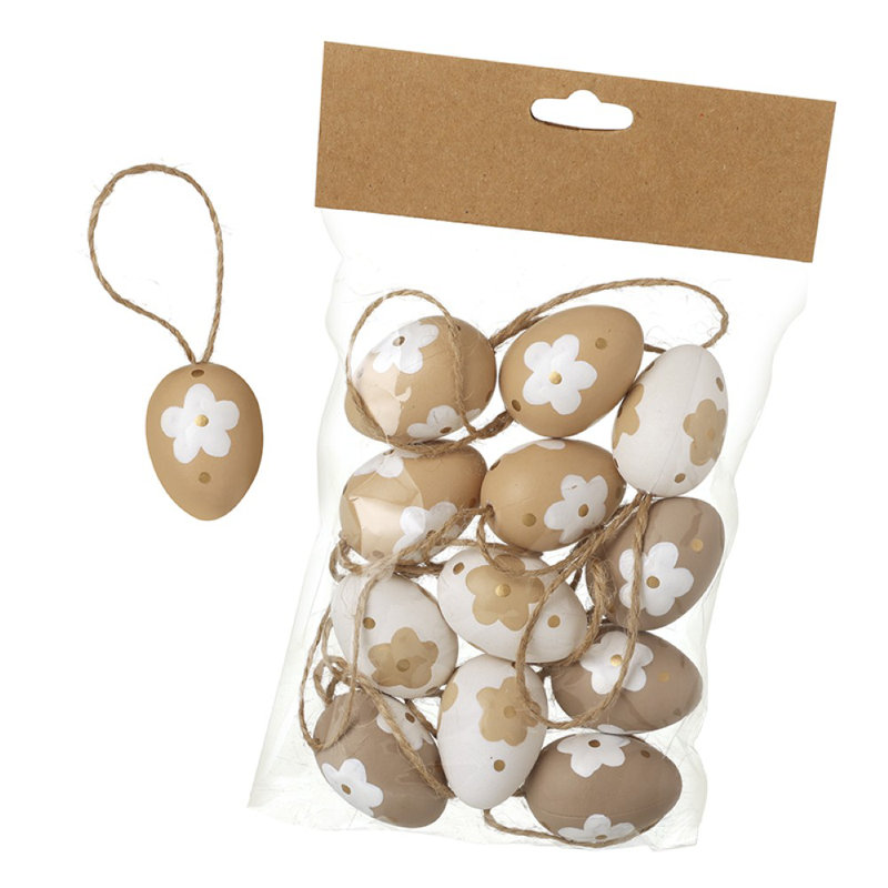 Floral Egg Decorations Set 12