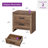 Set Of 2 Nightstands With 2 Drawers, Modern Farmhouse Bedside Table With Matte Black Pulls For Bedroom & Living Room-1838242657