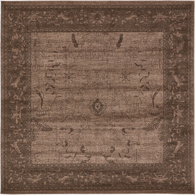 Godina Floral Indoor Rug, Square 8'