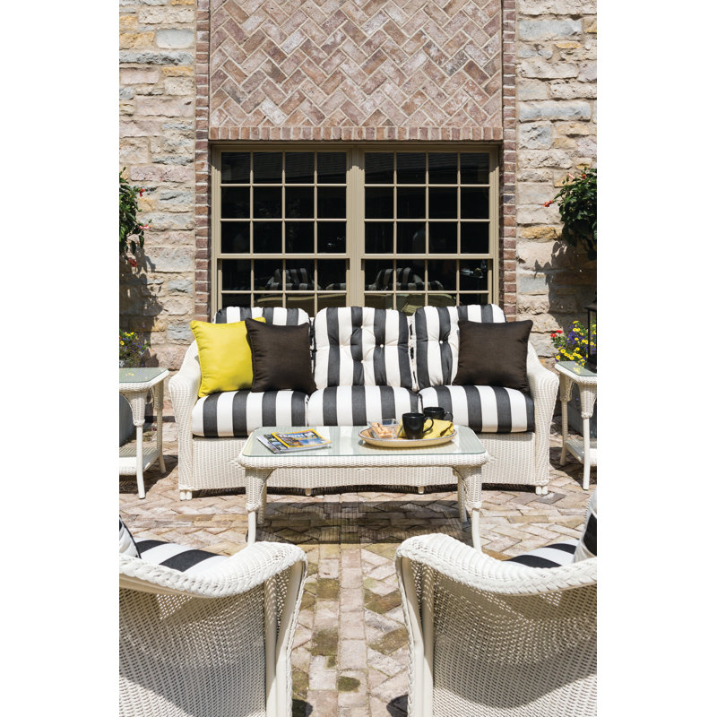 Reflections Outdoor 3 - Seat Patio Sofa, Ivory, Demo Stone