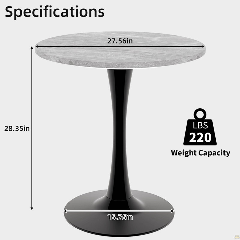 Table basse, table de salle à manger 27,6 pouces
