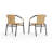 Arthor Rattan Indoor/Outdoor Stacking Restaurant Chairs (Set of 2)-1815588198