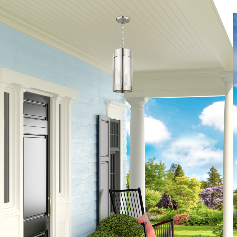 Adia 2 - Light Outdoor Hanging Lantern, Brushed Nickel