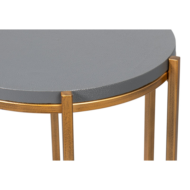 Shagreen End Table, Dark Gray