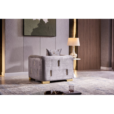 Foehr 43" Velvet Arm Chair