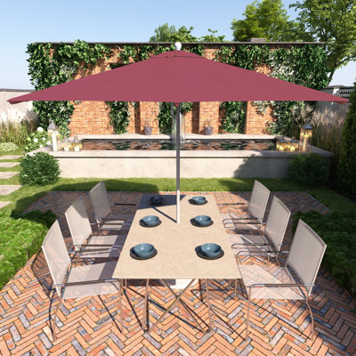 Parasol de jardin commercial en bois gris 11 pi