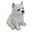 Statue chiot terrier blanc