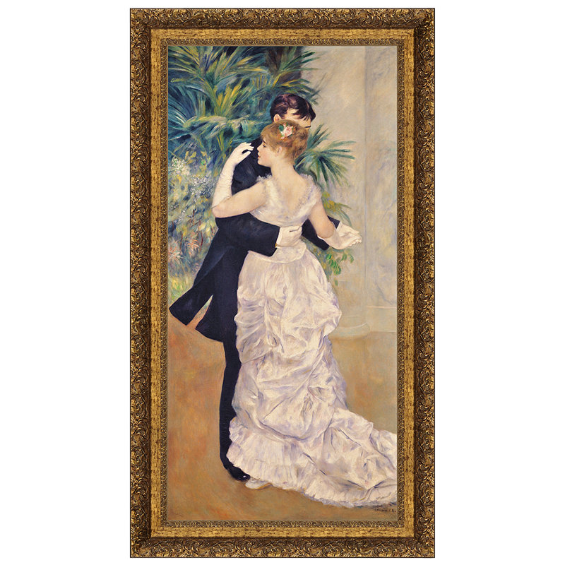 "La Danse a la Ville" par Pierre-Auguste Renoir, reproduction d'art encadrée, H 55 po x l 31,5 po x P 1,125 po