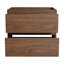 Meuble-lavabo de 24 po de style moderne, design flottant, tiroir à fermeture en douceur, contreplaqué, idéal pour le rangement chêne brun, 45 poignées biseautées, glissières de tiroir à extension lisse aux 2/3, facile à nettoyer, élégant
