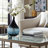 Sculptural Gradient Tall Glass Vase for Home Decor Styling - Decorative Flower Vase Table Accent for Living Room Display - Black & Blue