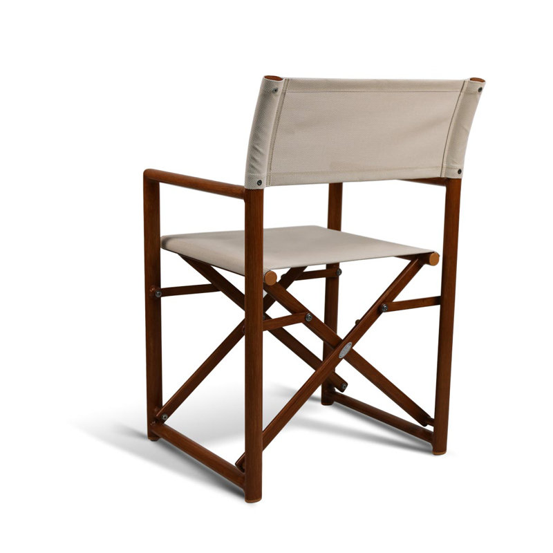 Campaign Folding Armchair, Teak/Sand