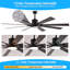 Ventilateur de plafond à DEL 72 po avec 8 pales