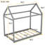 Lit en bois de pin durable, gris, parfait pour la chambre des enfants