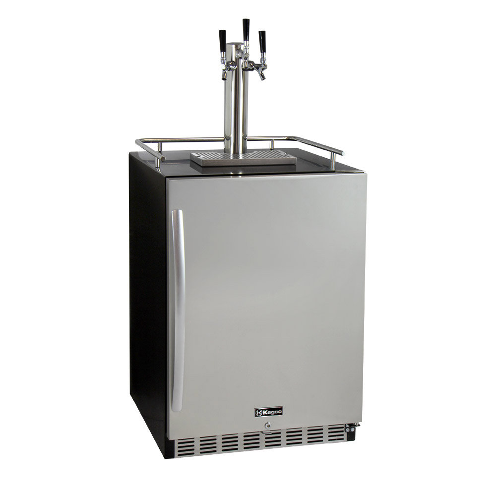 Kegco 6.6 cu. ft. Triple Tap Commercial Grade Full Size Kegerator with