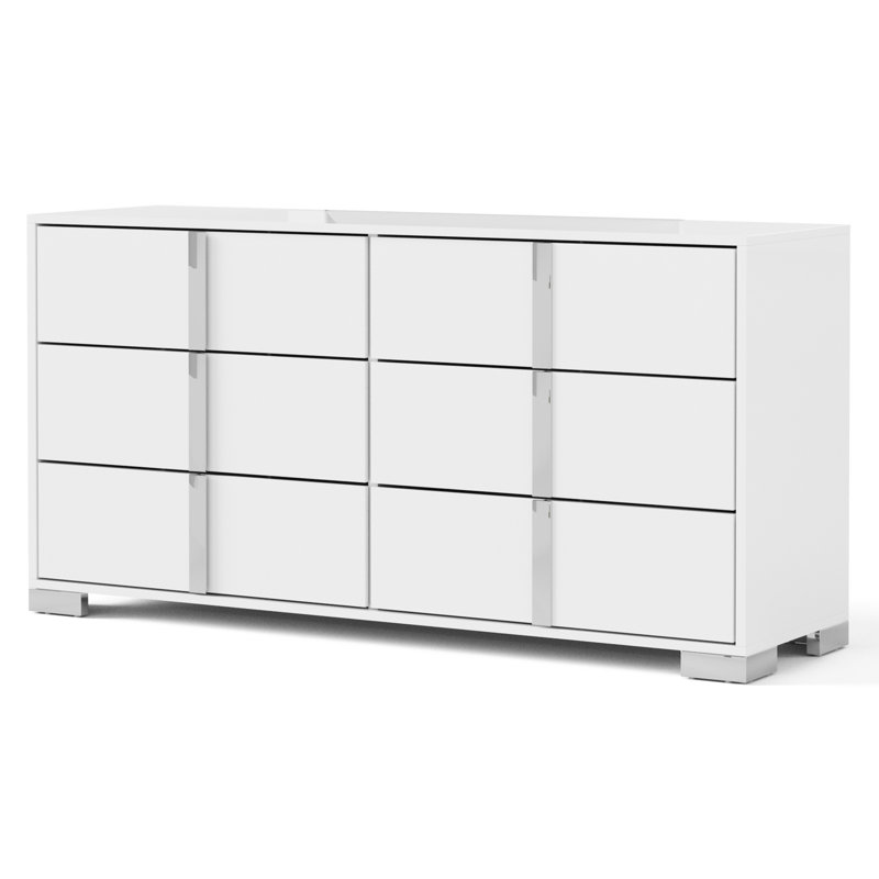 Commode 6 tiroirs Duckworth, Blanc