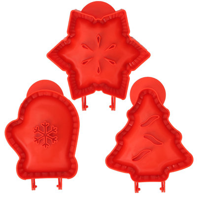 3PCS Christmas Hand Pie Molds Dough Presser Mini Pocket Pie Maker Party Potluck Baking Supplies