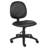 Nate Swivel Task Chair With Contour Back, Caster Wheels, Black Vinyl