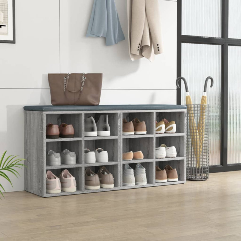 12 Pair Flip Down Shoe Storage, Grey Sonoma