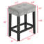 Ensemble de table de bar avec prise de courant, ensemble de table de bar et chaises, ensemble de table de salle à manger 4 pièces, ensemble de table de petit-déjeuner industriel, pour salon, salle à manger, salle de jeux-117546395