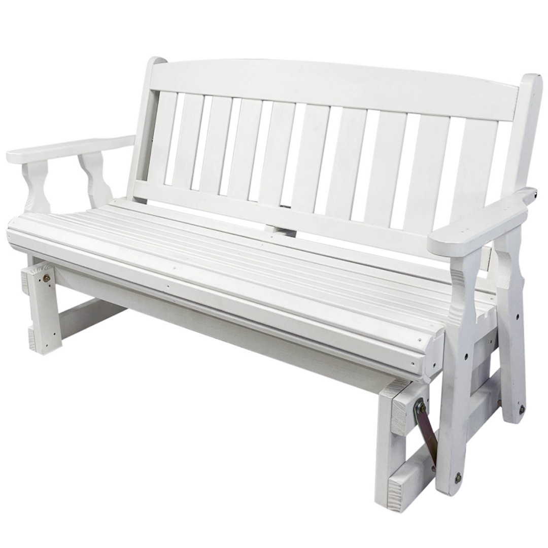 Heavy Duty 800 Lb Mission Treated Porch Glider Bench, 4ft Amish Casual Frame 