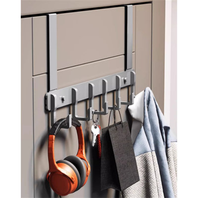 Aluminum Alloy Over-The-Door Hook Rack