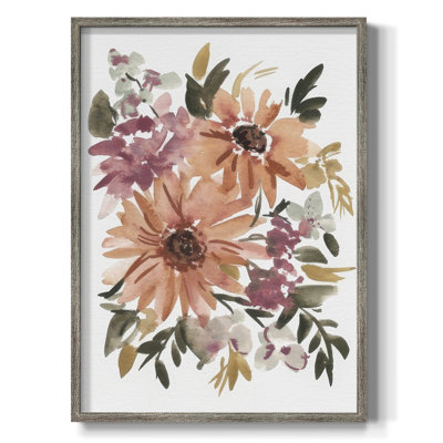 «Spring Fling Bouquet VI», reproduction encadrée - bois massif