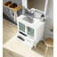 Meuble-lavabo de salle de bain 30 po X P 18,25 po P, plateau en céramique et Miroir-1342245191