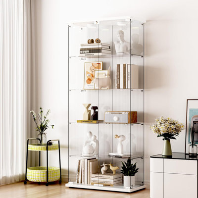 Vitrine lumineuse en verre à DEL pour une décoration intérieure élégante
