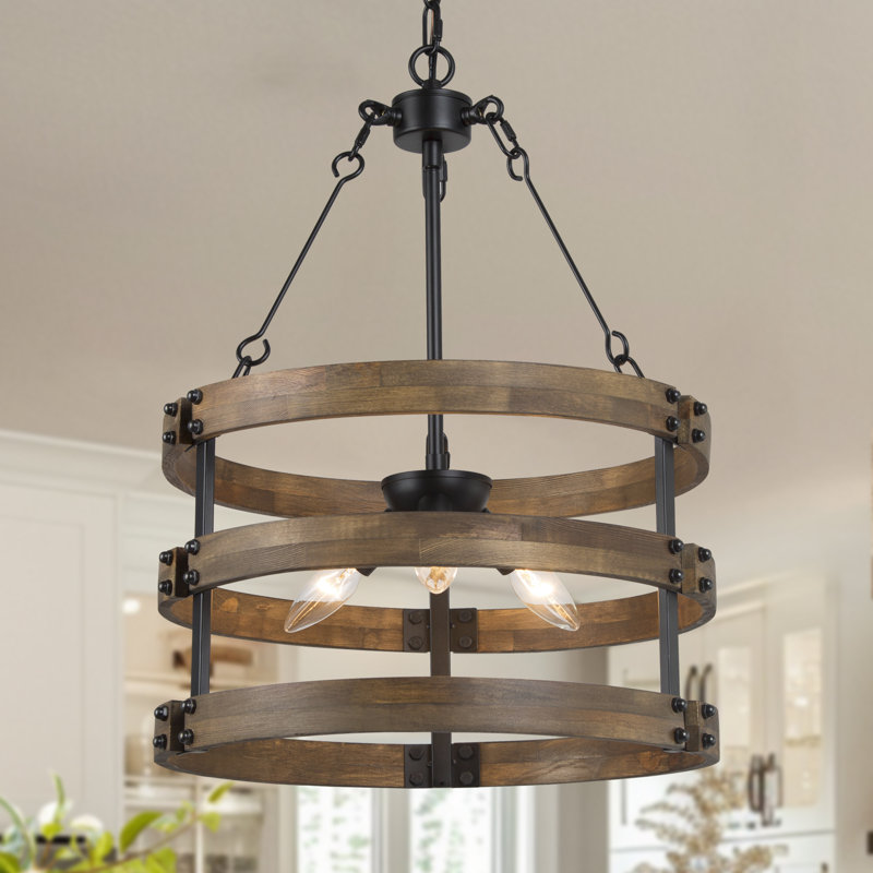 Lustre cylindrique unique / remarquable à 3 lumières pour la salle à manger
