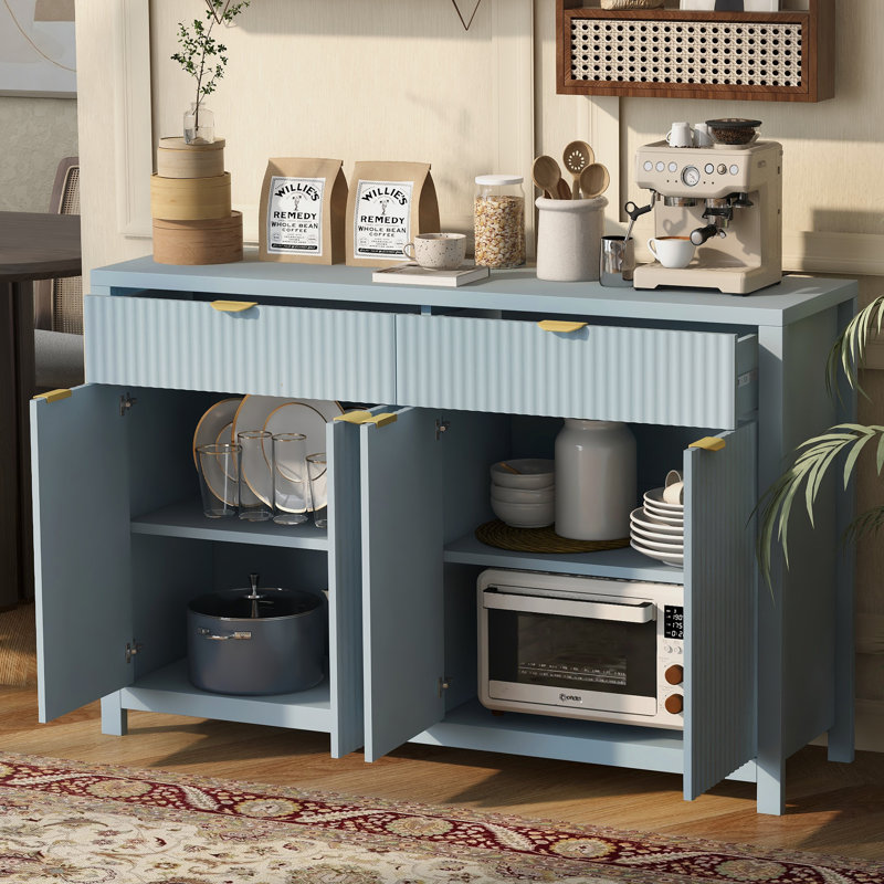 Buffet 55,1 po avec 4 portes Ariess, Vert