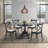 Classic Black 42-Inch Round Dining Table with Space-Saving Pedestal Design-1205639692
