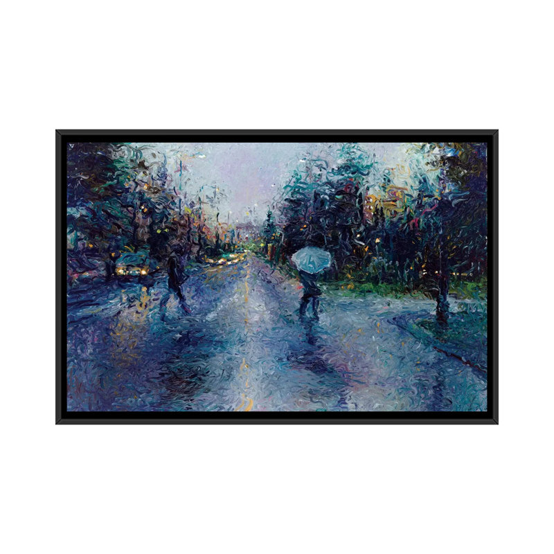 Modern & Contemporary, 18" H x 26" W x 1.5" D, Black Framed Canvas, No Matte