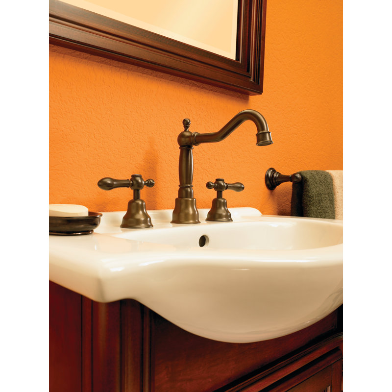 Arcana™ Widespread Bathroom Faucet with Drain Assembly, Tuscan Brass