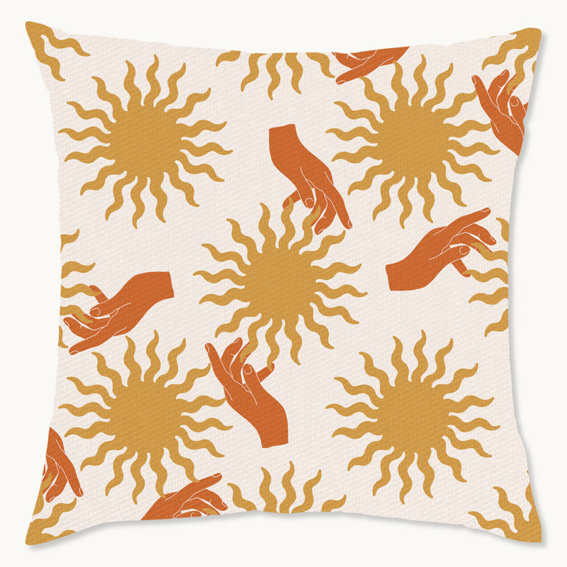 Housse de coussin géométrique en polyester
