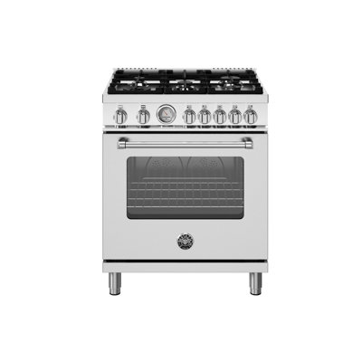 Master Series All-Gas Range 30"" - 5 Burners - Gas Oven Liquid Propane -  Bertazzoni, MAS305GASXVLP