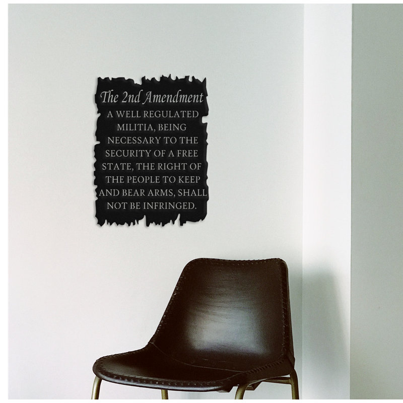 The 2Nd Amendment Wall Décor, 26" H x 20" W x 0.06" D