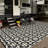 Outdoor Ornate Floral Geometric Area Rug in Brown-125545765-125545770
