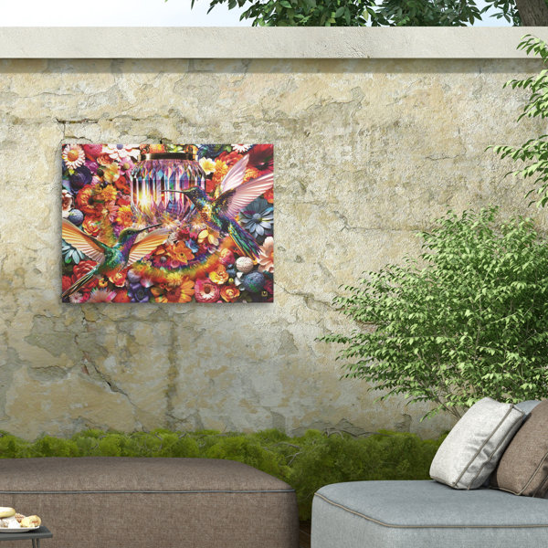 Winston Porter Michael David Ward Flying Jewels Outdoor Canvas ...