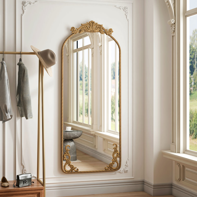 Miroir arqué 58 po x 24 po, Bronze