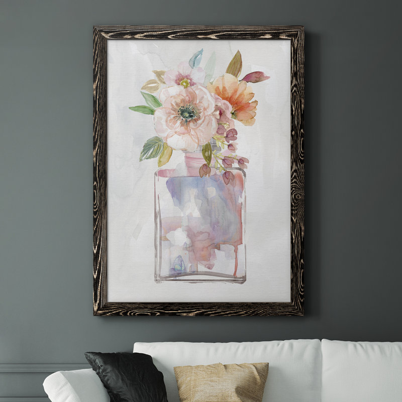 Mini Bouquet II - Reproduction d'art sur toile encadrée, Cadre noir, H 37,5 po x l 27,5 po x P 1,5 po