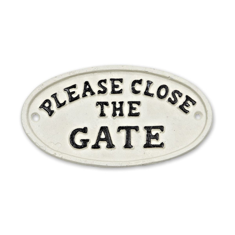 Plaque de porte ovale Fallston, Blanc