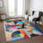 Machine Washable Indoor/Outdoor Xhevrie Blue Rug-243387744