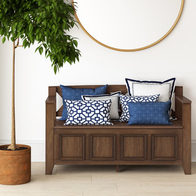 Banc de rangement en bois massif Amherst