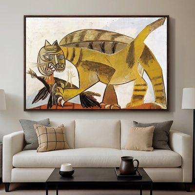 Chat mangeant un oiseau, 1939 - Pablo Picasso, toile tendue avec châssis